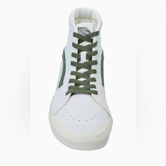 NWT Vans Sk8 Hi Leather Sneakers in Vintage Pop - Marshmallow Turtledove shoes - Picture 14 of 15